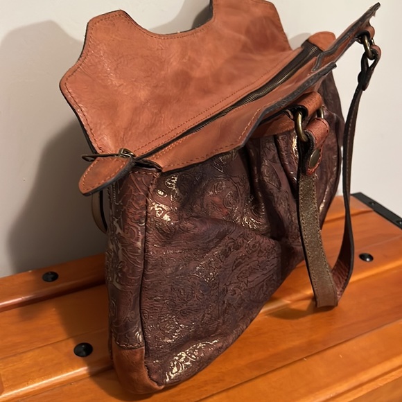 Patricia Nash Bags Patricia Nash Napoli Washed Lace Coffee Leather